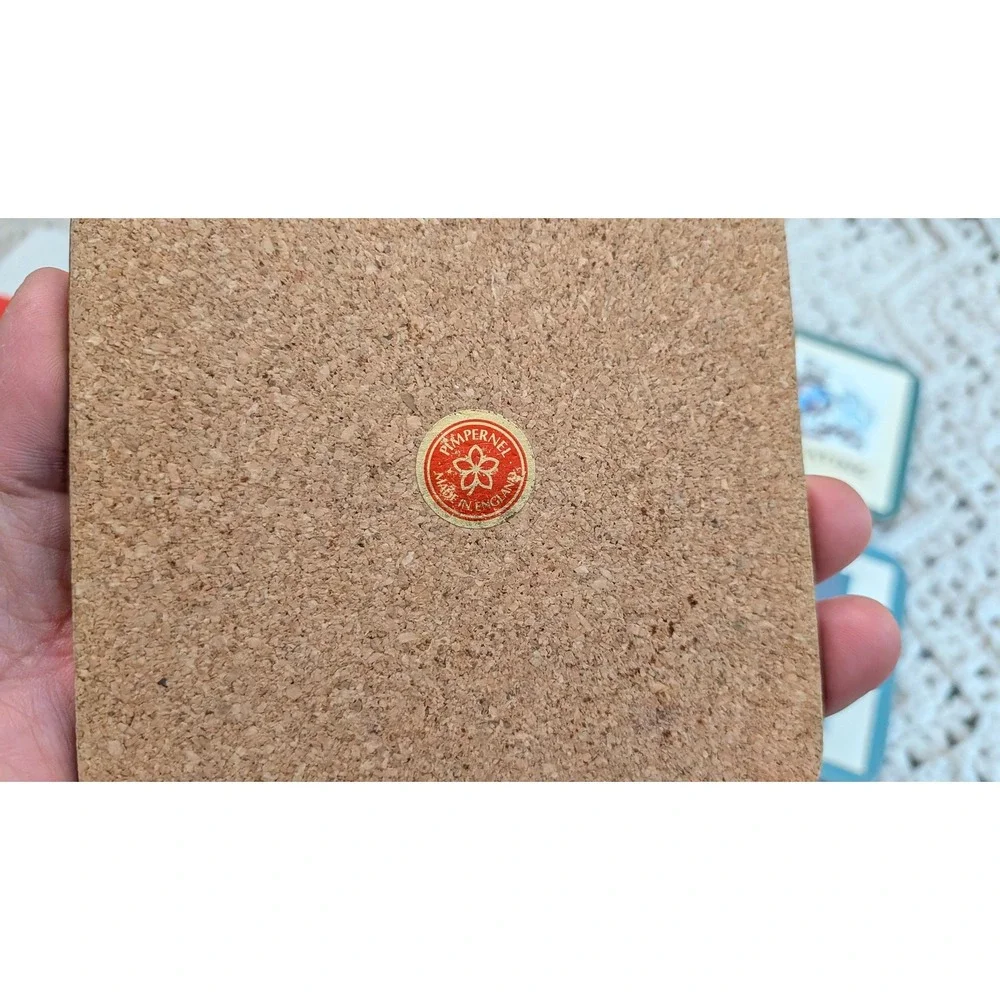 Vintage Pimpernel Tavern Signs Coasters Set of 6 Cork Back Made in England 4x4